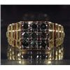 Image 1 : 10K GOLD MENS BLUE DIAMOND RING - SIZE 10