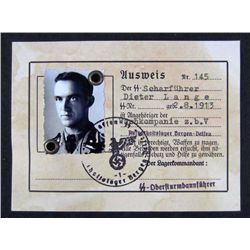 GERMAN NAZI ID DOCUMENT W/ PHOTOS - AUSWEIS
