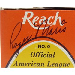 VINTAGE REACH BASEBALL BOX SIGNED BY ROGER MARIS W/ COA
