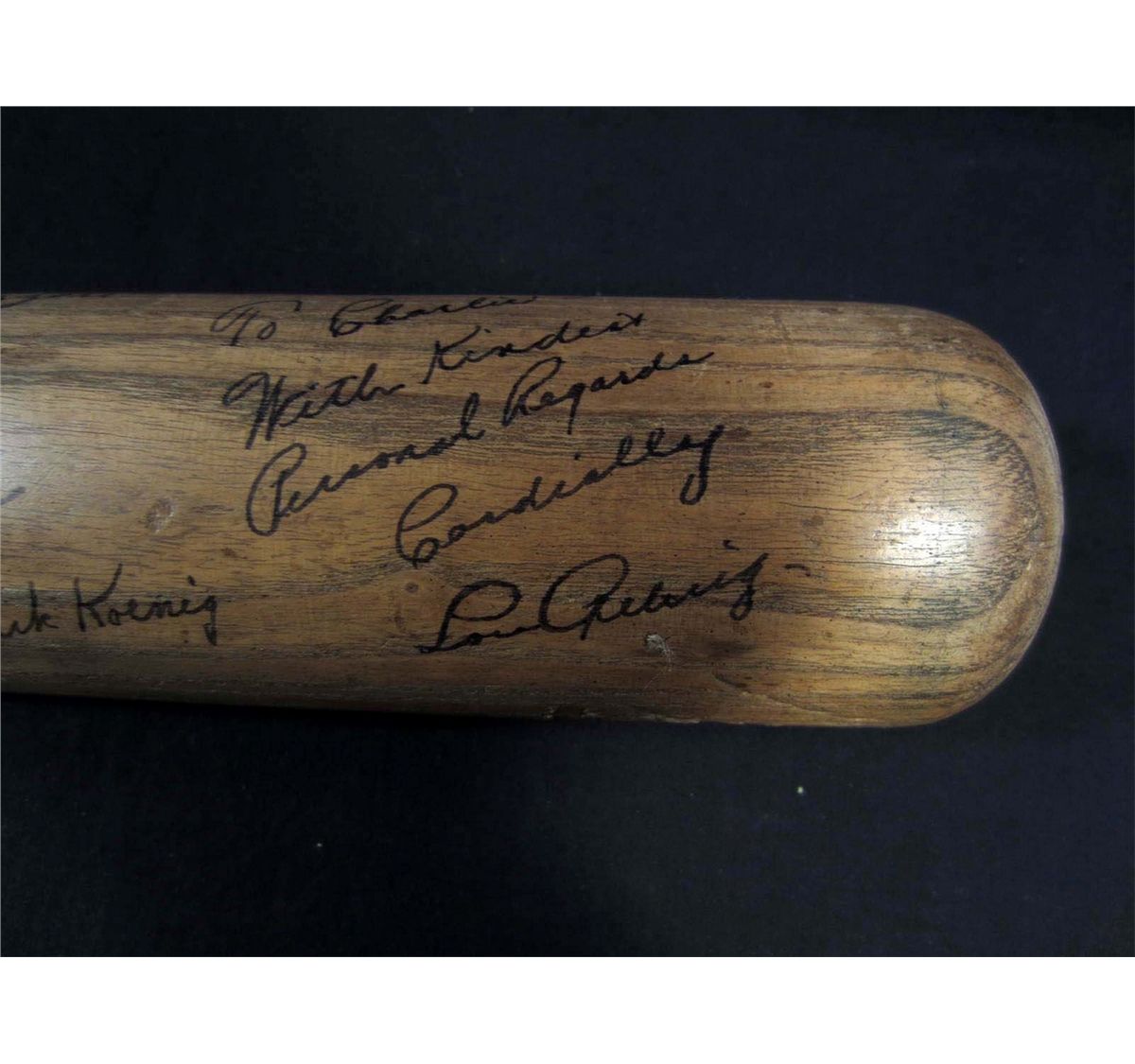 BABE RUTH SIGNED BASEBALL BAT ALONG W/ APPROX. 40 ADDITIONAL SIGNATURES