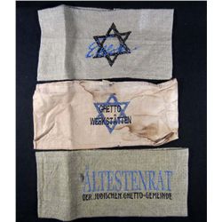 LOT OF 3 GERMAN NAZI HOLOCAUST ARM BANDS