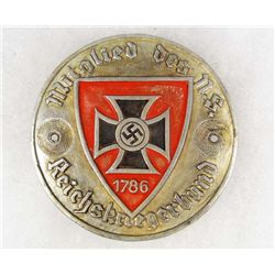 GERMAN NAZI MEMBER OF RICH WARRIOR BUND 1786 TABLE TOP PLAQUE