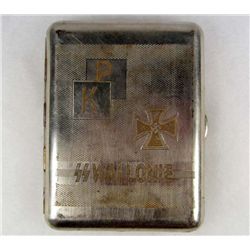 GERMAN NAZI SS WALLONIE IRON CROSS CIGARETTE CASE