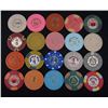 Image 1 : LOT OF 20 OBSOLETE NEVADA CASINO GAMBLING POKER CHIPS