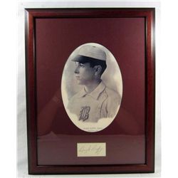 HUGH DUFFY CUT SIGNATURE W/ PICTURE - FRAMED W/ COA