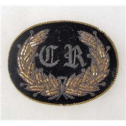 RARE CONFEDERATE CIVIL WAR ERA CLINCH RIFLES MILITIA OFFICERS KEPI CAP BADGE