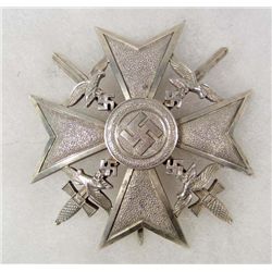 RARE GERMAN NAZI SILVER CONDOR LEGION SPANISH CROSS W/ SWORDS