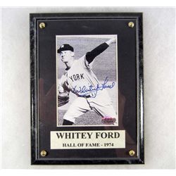 WHITEY FORD SIGNED HALL OF FAME DISPLAY W/ COA