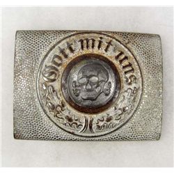 GERMAN NAZI WAFFEN SS GOTT MITT UNS SKULL EM BELT BUCKLE
