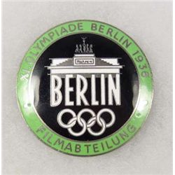 GERMAN NAZI 1936 BERLIN SUMMER OLYMPICS FILM MAKER BADGE