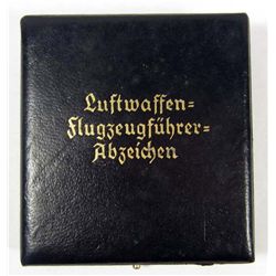 GERMAN NAZI CASE FOR A LUFTWAFFE PILOT BADGE