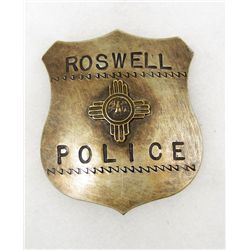VINTAGE ROSWELL NEW MEXICO POLICE LAW BADGE