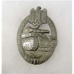 GERMAN NAZI ARMY SILVER TANK ASSAULT BADGE