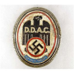 GERMAN NAZI D.D.A.C. FOR LOYAL SERVICES TABLE TOP PLAQUE