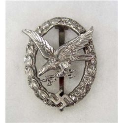 GERMAN NAZI LUFTWAFFE RADIO OPERATOR AND AIR GUNNER BADGE