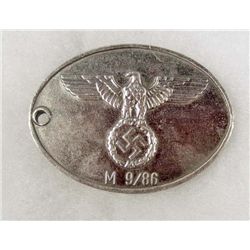 GERMAN NAZI GESTAPO IDENTIFICATION TAG