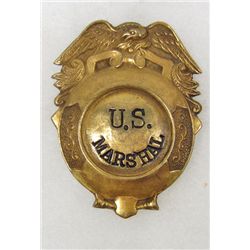 OLD WEST US MARSHAL COWBOY ERA LAW BADGE