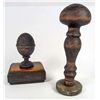 Image 2 : LOT OF 2 GERMAN NAZI WAX SEAL / RUBBER STAMPS W/ WOOD HANDLES