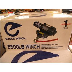 Eagle 2500 lb ATV/UTV winch- NEW 1 yr MFG Warranty