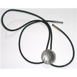1987 Buffalo Head BOLO-TIE Necklace Signed *1987 SISKIYOU BUCKLE CO. 880410* Like New - Real Nice!!