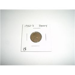 1952-S Wheat Penny *EXTRA FINE GRADE - NICE COIN*!!