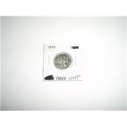 1870 Three Cent Piece *RARE PLEASE LOOK AT PICTURE TO DETERMINE GRADE - NICE COIN*!!