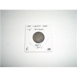 1890 Liberty Head "V" Nickel *KEY DATE* *FINE GRADE*!!