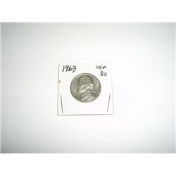 1963 Jefferson Nickel RARE *GEM BU GRADE*!!