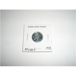 1943 STEEL WAR Penny *EXTREMELY RARE MS-65+ GRADE*!!
