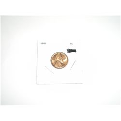 1961 Lincoln Cent Penny *RARE BU UNC GRADE - NICE COIN*!!