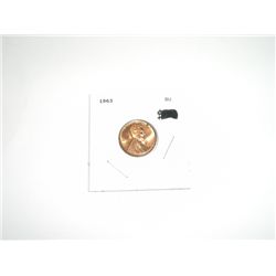 1963 Lincoln Cent Penny *RARE BU UNC GRADE - NICE COIN*!!