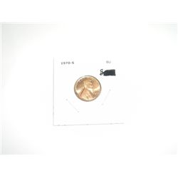 1970-S Lincoln Cent Penny *RARE BU UNC GRADE - NICE COIN*!!