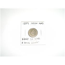 1859 Indian Head Penny *RARE 1st YEAR PENNY -THICK BRONZE - PLEASE LOOK AT PICTURE TO DETERMINE GRAD