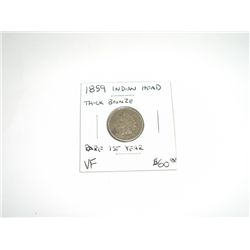 1859 Indian Head Penny *RARE VERY FINE GRADE - 1st YEAR PENNY - NICE COIN*!!