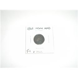 1862 Indian Head Penny *RARE THICK FINE GRADE - NICE COIN*!!