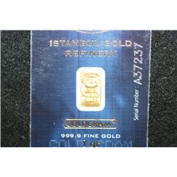 Istanbul Gold Refinery Ingot, 999.9 Fine Gold 1 Gram