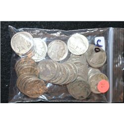 Buffalo Nickel, various dates & conditions, lot of 40