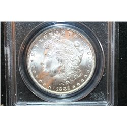 1885 Silver Morgan $1, PCGS Graded MS64