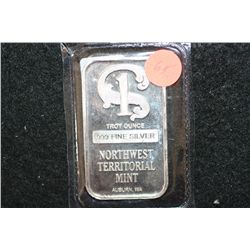 Northwest Territorial Mint Silver Ingot, .999 Fine Silver 1 Oz.