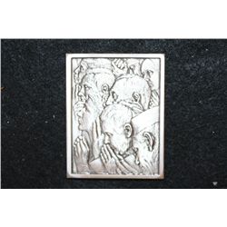 1974 Hamilton Mint; Freedom of Worship Silver Ingot, 1000 Grains .999 Fine Silver