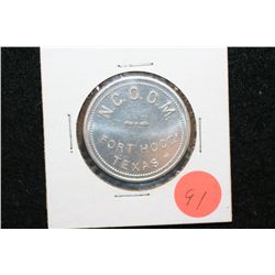 N.C.O.O.M. Fort Hood Texas Trade Token