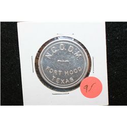 N.C.O.O.M. Fort Hood Texas Trade Token