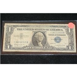 1957-B US Silver Certificate $1, Blue Seal, Star Note