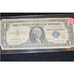 1957-B US Silver Certificate $1, Blue Seal, Star Note