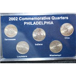 2002 US Commerative State Quarter Proof Set, "P" Mint Coins, BU