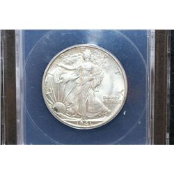 1941-D Walking Liberty Half Dollar, ANACS Graded MS62