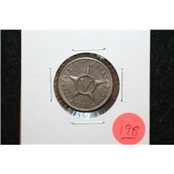 1946 Cuba Libertad Cinco Centavos Foreign Coin