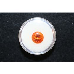 Orange Round Loose Stone