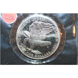 1991 Republic of the Marshall Islands $5 Coin; To The Heroes of Desert