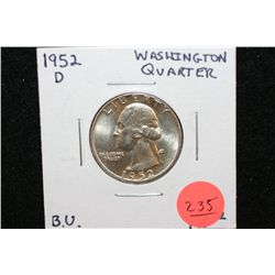 1952-D Washington Quarter, BU